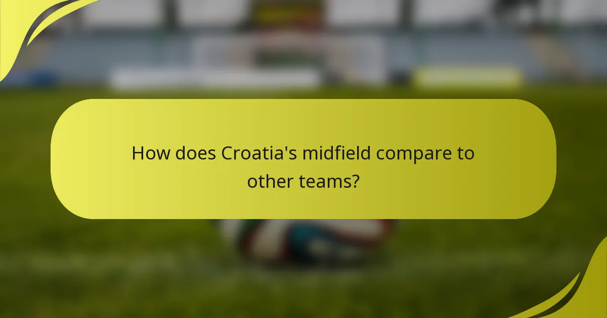 How does Croatia's midfield compare to other teams?