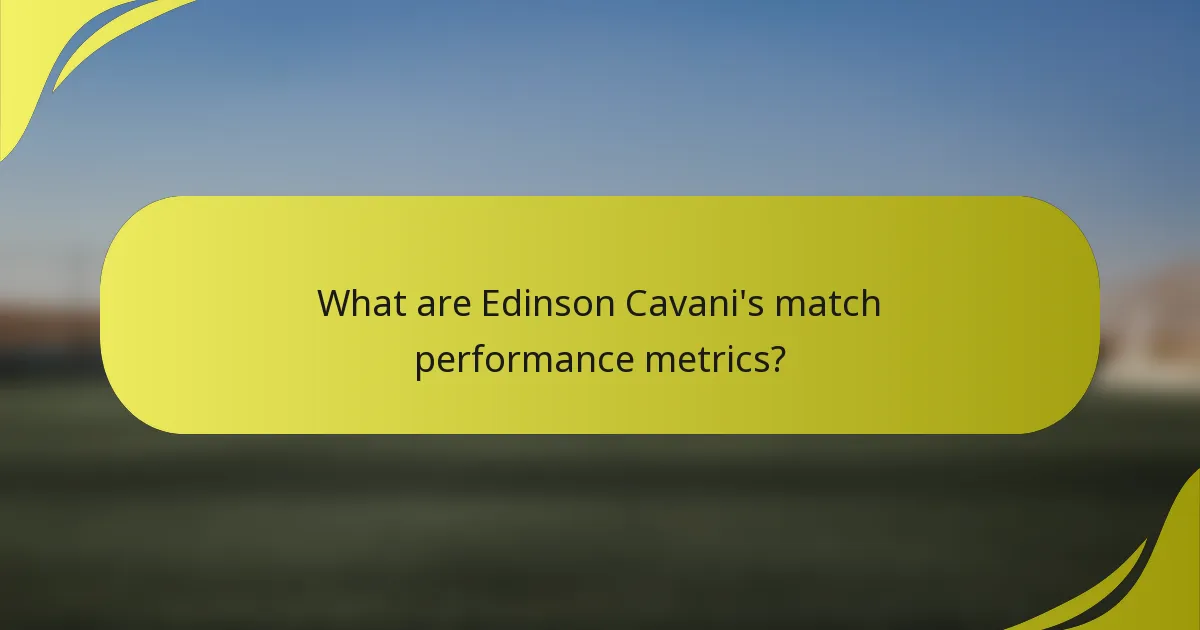 What are Edinson Cavani's match performance metrics?